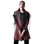 Manteau Gothique Rouge Homme PUNK RAVE Rouge