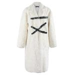 Manteau Gothique Fourrure Noire Blanc